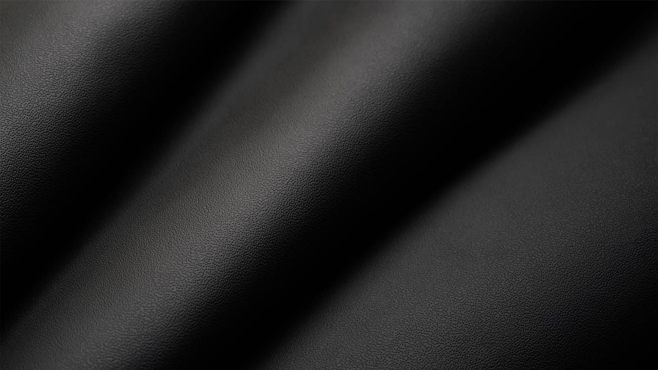 Close up of Black leather hide available for Mulliner options
