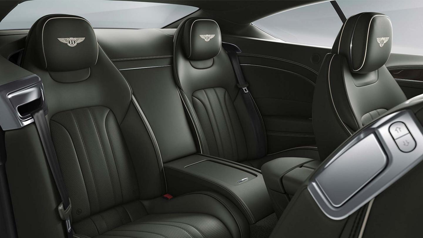 The rear cabin of the new hybrid Bentley Continental GT 