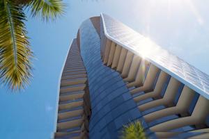 Ground floor view of multi-storey building at Bentley Residences Miami, Florida
